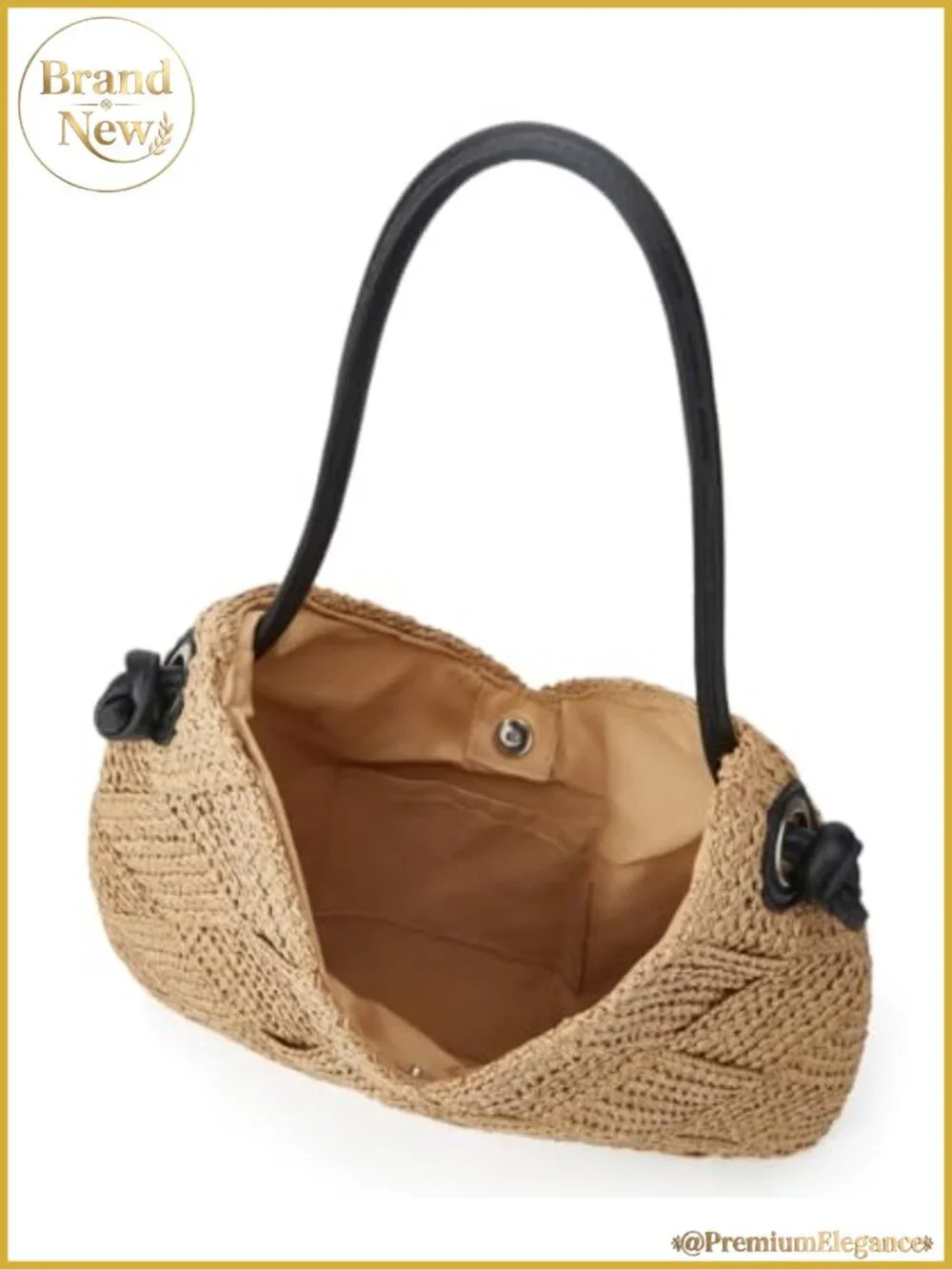 Woven Straw Hobo Bag Women Beach Tote Shoulder Purse Large Capacity Travel